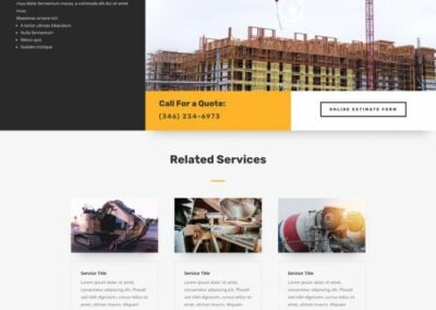 Construction 2 Theme Service Page
