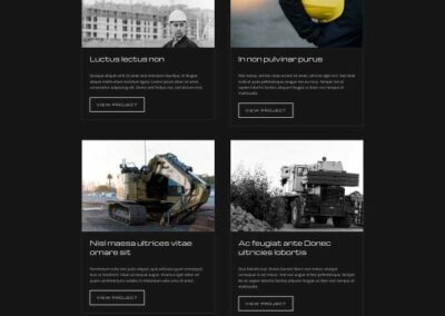 Construction Theme Portfolio Page