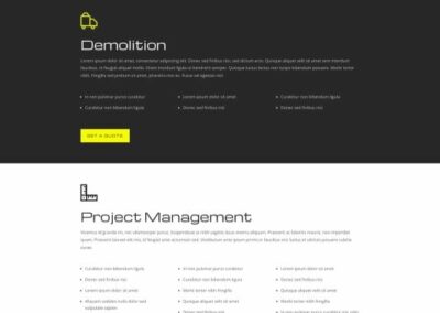 Construction Theme Services Page